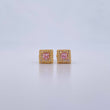 Topos Halo Cuadrado 1.4gr / Circones Rosado Blancos Oro Amarillo 18K &
