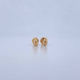 Topos Gota Puntos 0.9gr / Circones Blancos Oro Amarillo 18K &