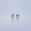 Topos Cruz Tupida 0.7gr / Circones Blancos Oro Amarillo 18K &