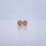 Topos Halo Circulo 1.3gr / Circones Rosado Blancos Oro Amarillo 18K &