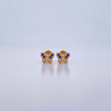 Topos Mariposa 1gr / Circones Azules Blancos Oro Amarillo 18K &