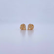 Topos Silueta Corazon 0.85gr / Circones Blancos Oro Amarillo 18K &