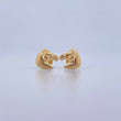 Stud Earrings Horse 0.9gr / Smooth 18K Yellow Gold &