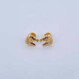 Stud Earrings Horse 0.9gr / Smooth 18K Yellow Gold &