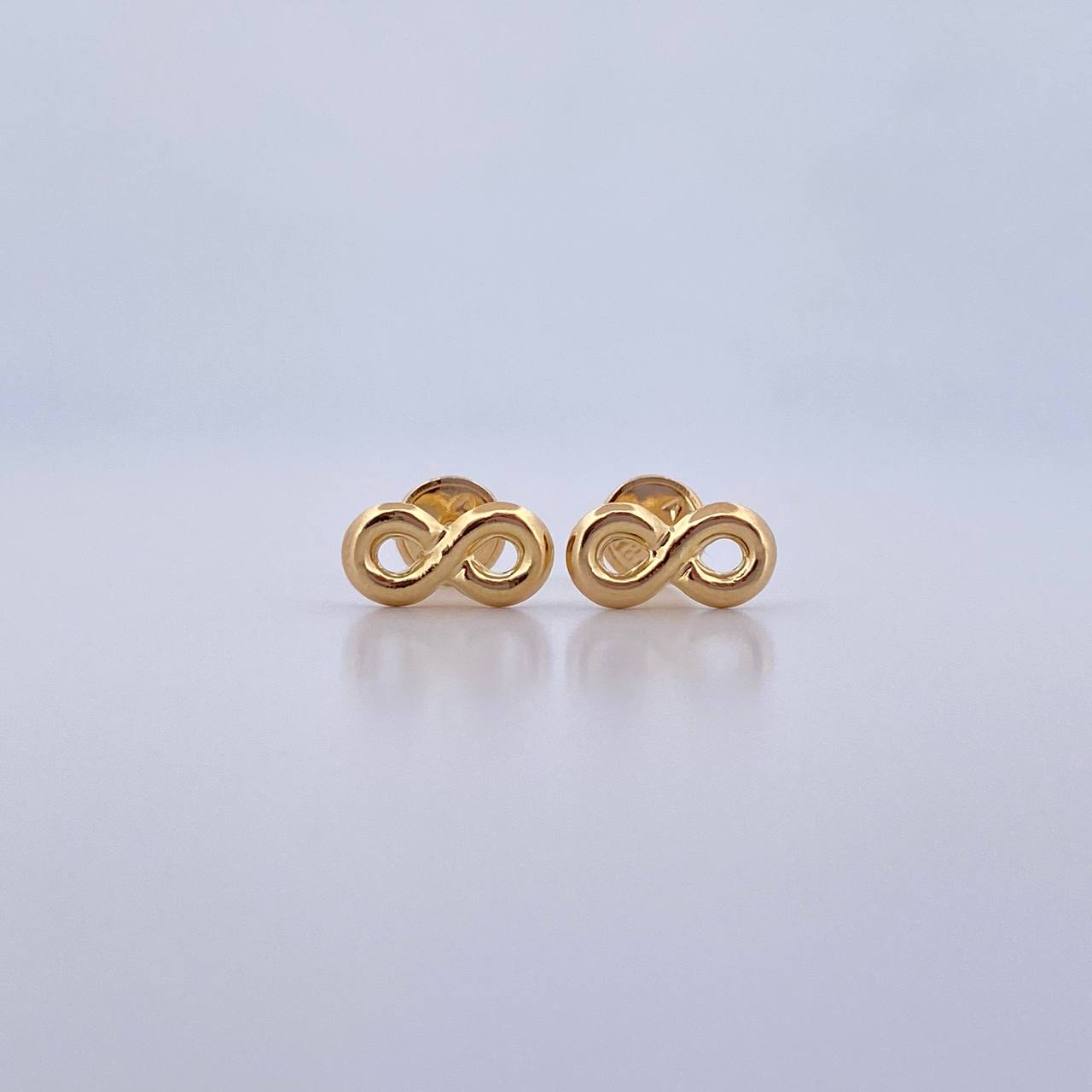 Stud Earrings Infinity 0.65gr / Yellow Gold 18K &