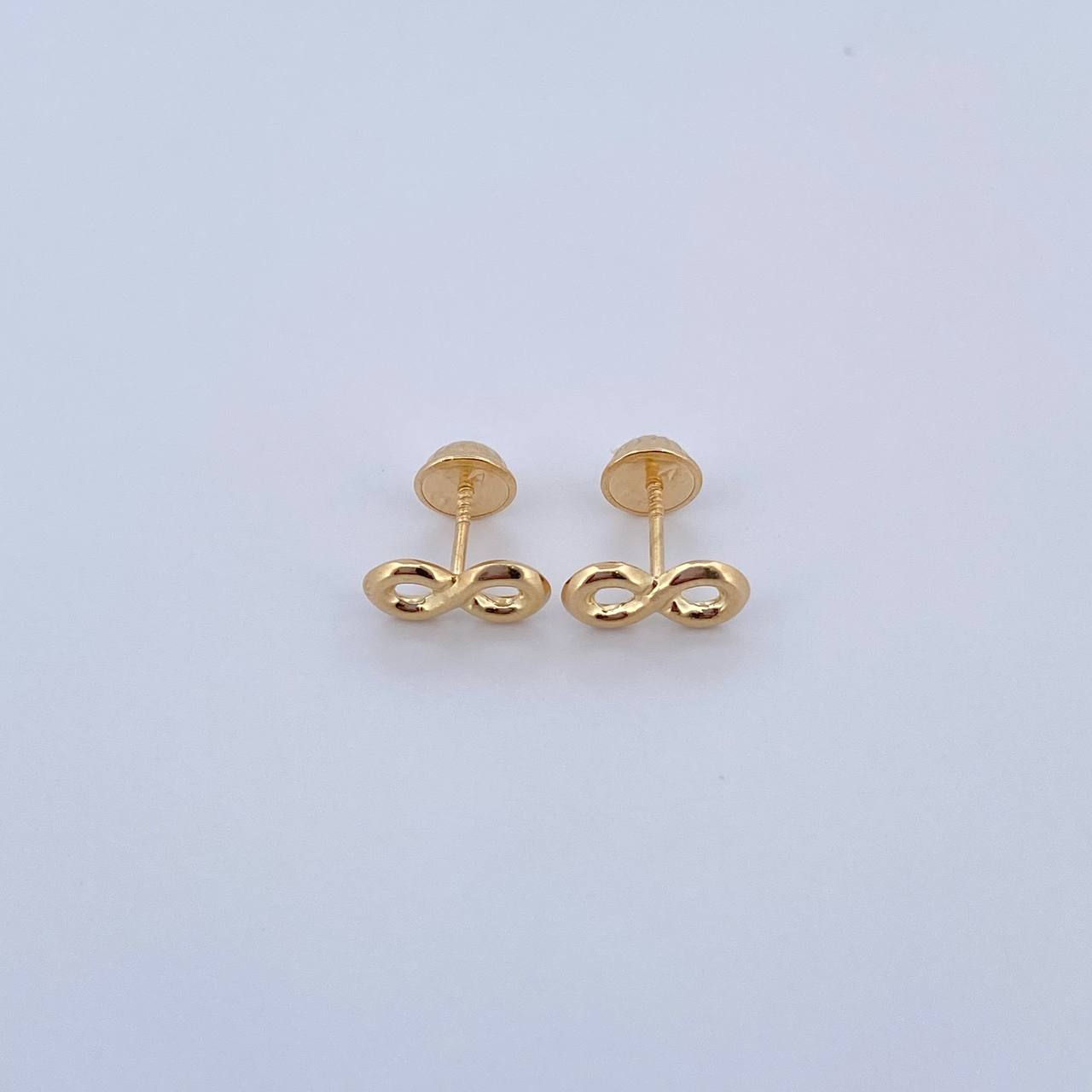 Stud Earrings Infinity 0.65gr / Yellow Gold 18K &