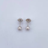Topos Bola 0.55gr / 4mm Diamantados Oro Blanco 18K &