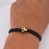Pulsera Tejida Herraje Balon De Futbol 1.85gr / Oro Amarillo 18K &