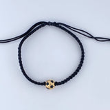 Pulsera Tejida Herraje Balon De Futbol 1.85gr / Oro Amarillo 18K &
