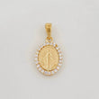 Dije Virgen Milagrosa 1.45g / 3/4 in Dos Oros Amarillo Blanco 18K