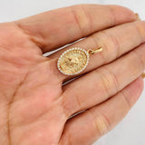 Dije Medalla Virgen del Carmen 2.3g / 1 in Oro Amarillo 18K