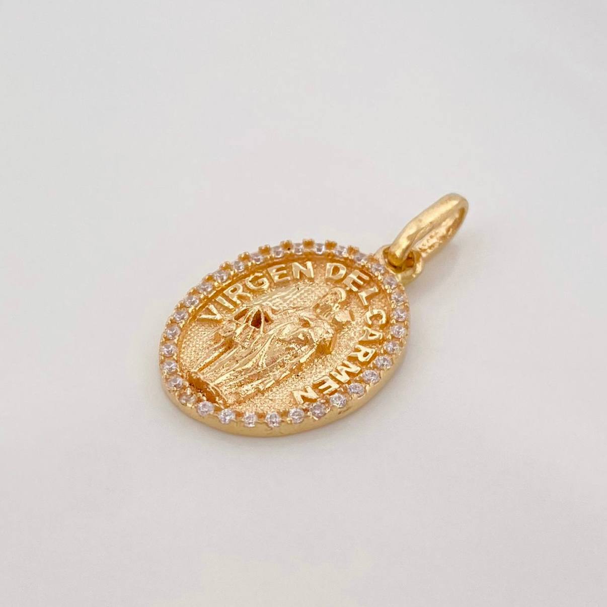 Dije Medalla Virgen del Carmen 2.3g / 1 in Oro Amarillo 18K