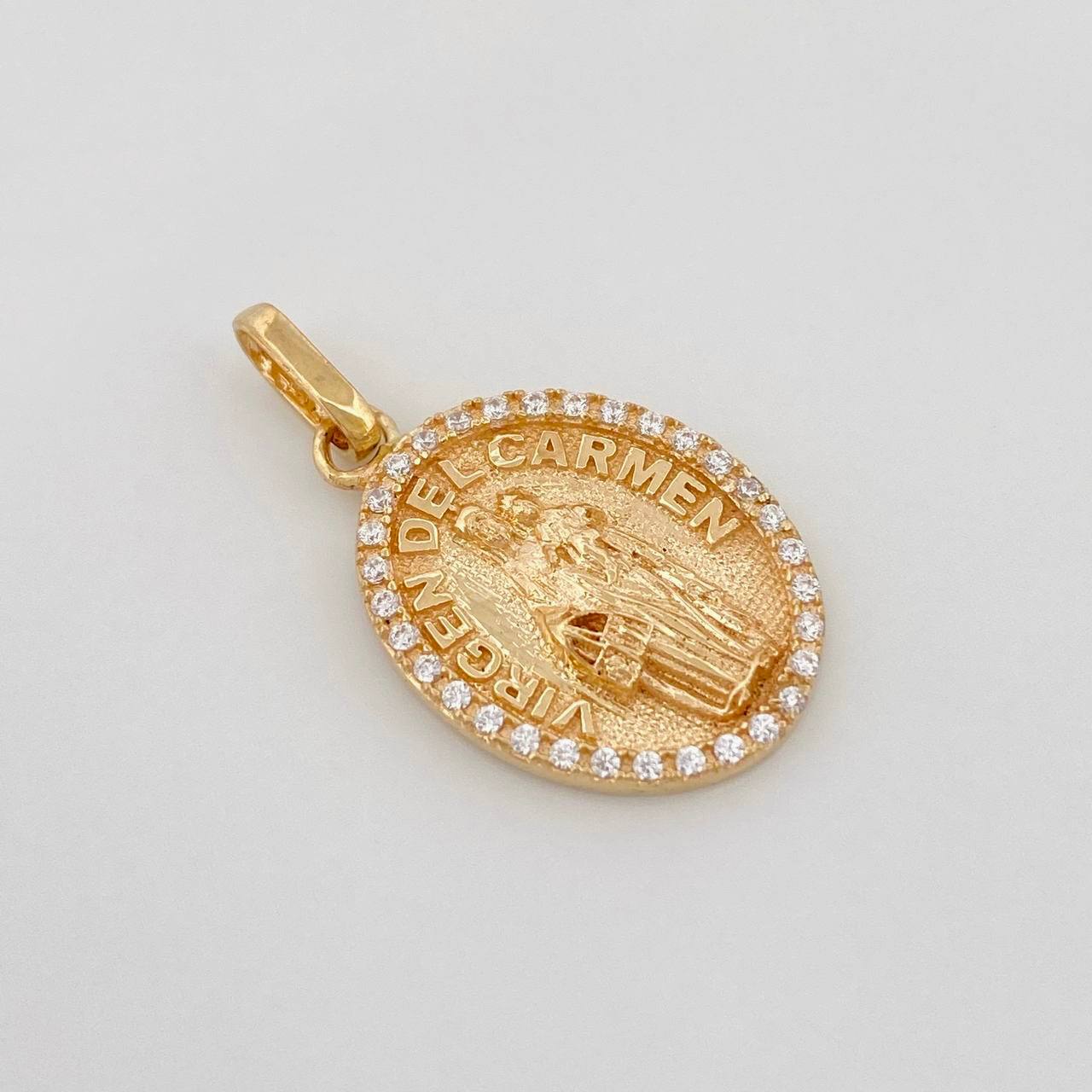 Dije Medalla Virgen del Carmen 2.3g / 1 in Oro Amarillo 18K