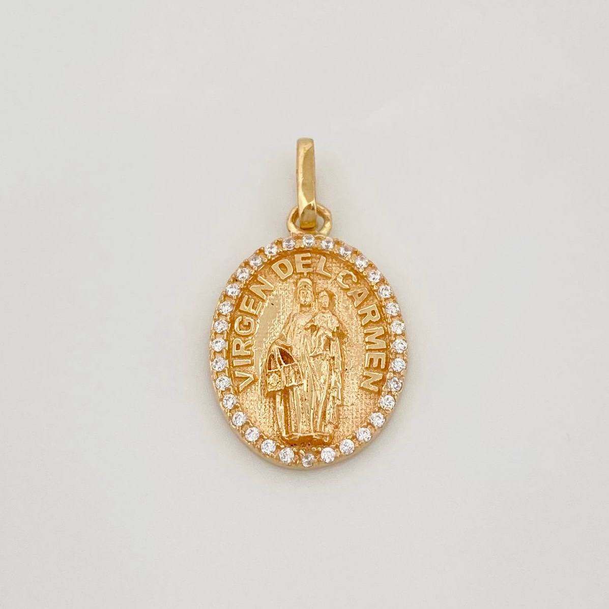 Dije Medalla Virgen del Carmen 2.3g / 1 in Oro Amarillo 18K