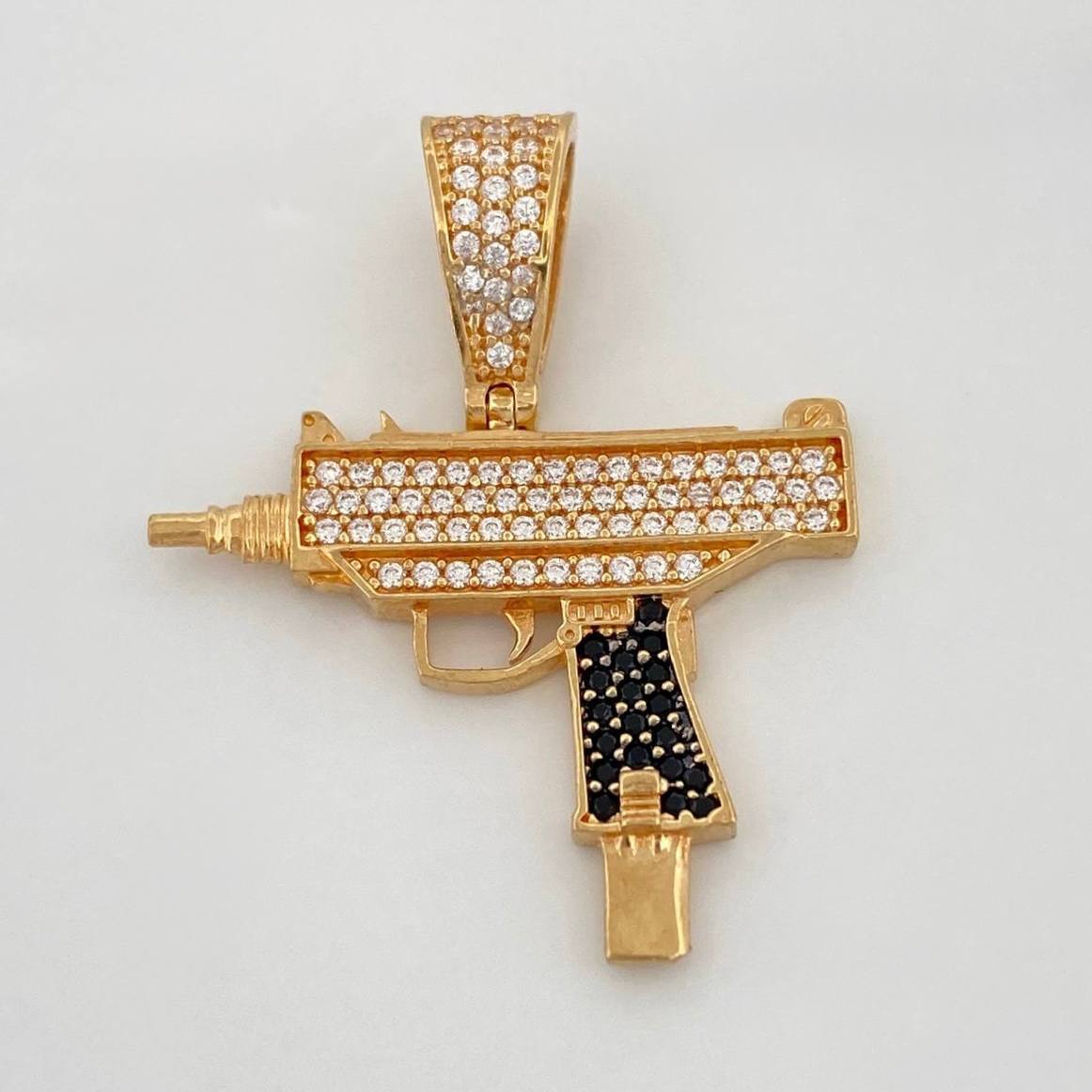 Dije Arma Mini Uzi 3.75g / 1 1/4 in Oro Amarillo 18K