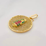 Dije Medalla Virgen Guadalupe 3.75g / 1 1/4 in Dos Oros Amarillo Blanco 18K