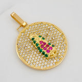 Dije Medalla Virgen Guadalupe 3.75g / 1 1/4 in Dos Oros Amarillo Blanco 18K