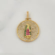 Dije Medalla Virgen Guadalupe 3.75g / 1 1/4 in Dos Oros Amarillo Blanco 18K