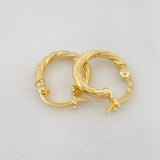 Candongas Arielle 0.9g / 1/2 in Oro Amarillo 18K
