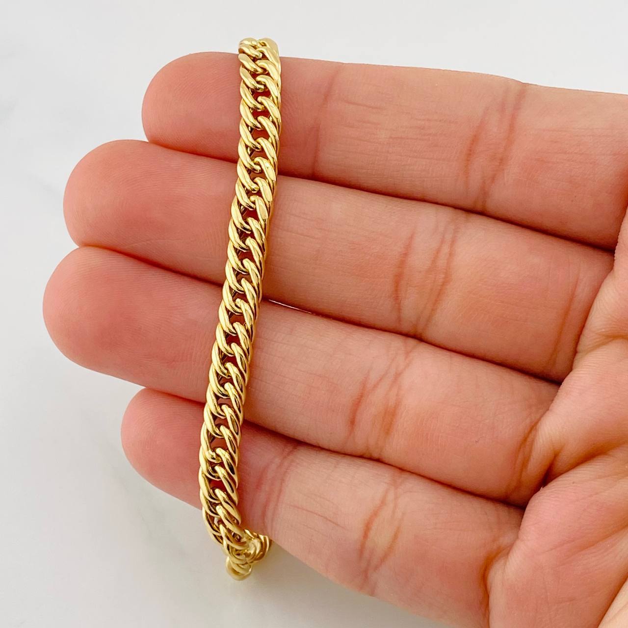 Pulso Cubano 6.4g / 7 3/4 in / 5.48mm Oro Amarillo 18K