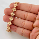 Pulso Trebol Diamantado 7.7g / 7 in / 8.74mm Oro Rosa 18K