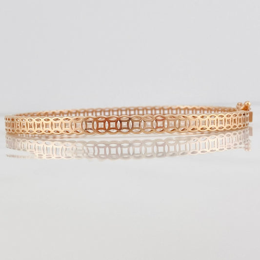 Pulso Aro Círculos 6.65g / 7 3/4 in / 4.5mm Oro Rosa 18K