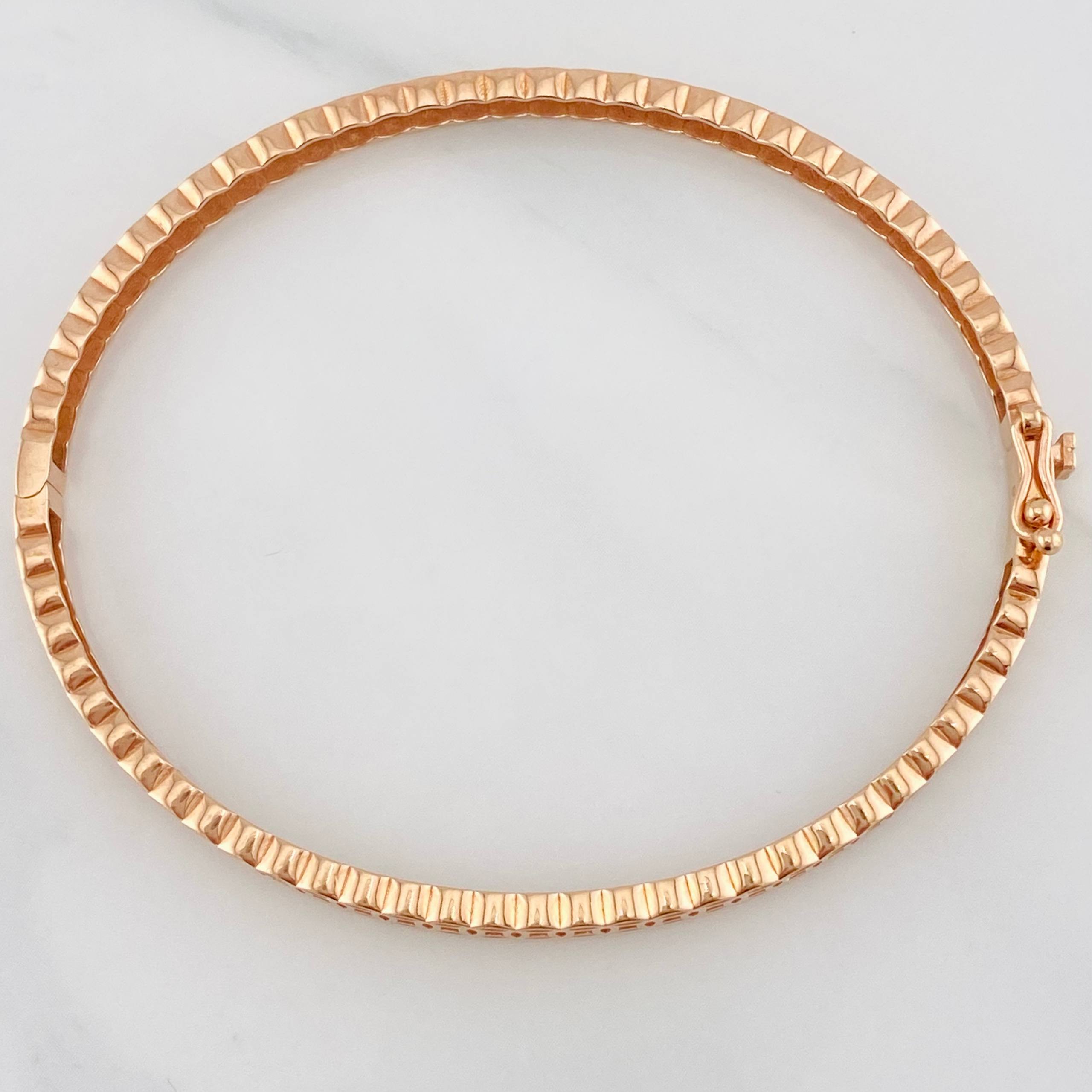 Pulso Aro Circular 7.05g / 7 in / 4.28mm Oro Rosa 18K