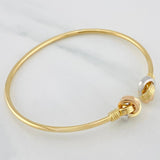Bracelet Knot Ring 4.4g / 7 in / 2.12mm Three Golds 18K