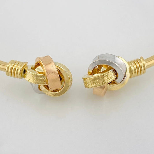 Pulso Aro Nudo 4.4g / 7 in / 2.12mm Tres Oros 18K