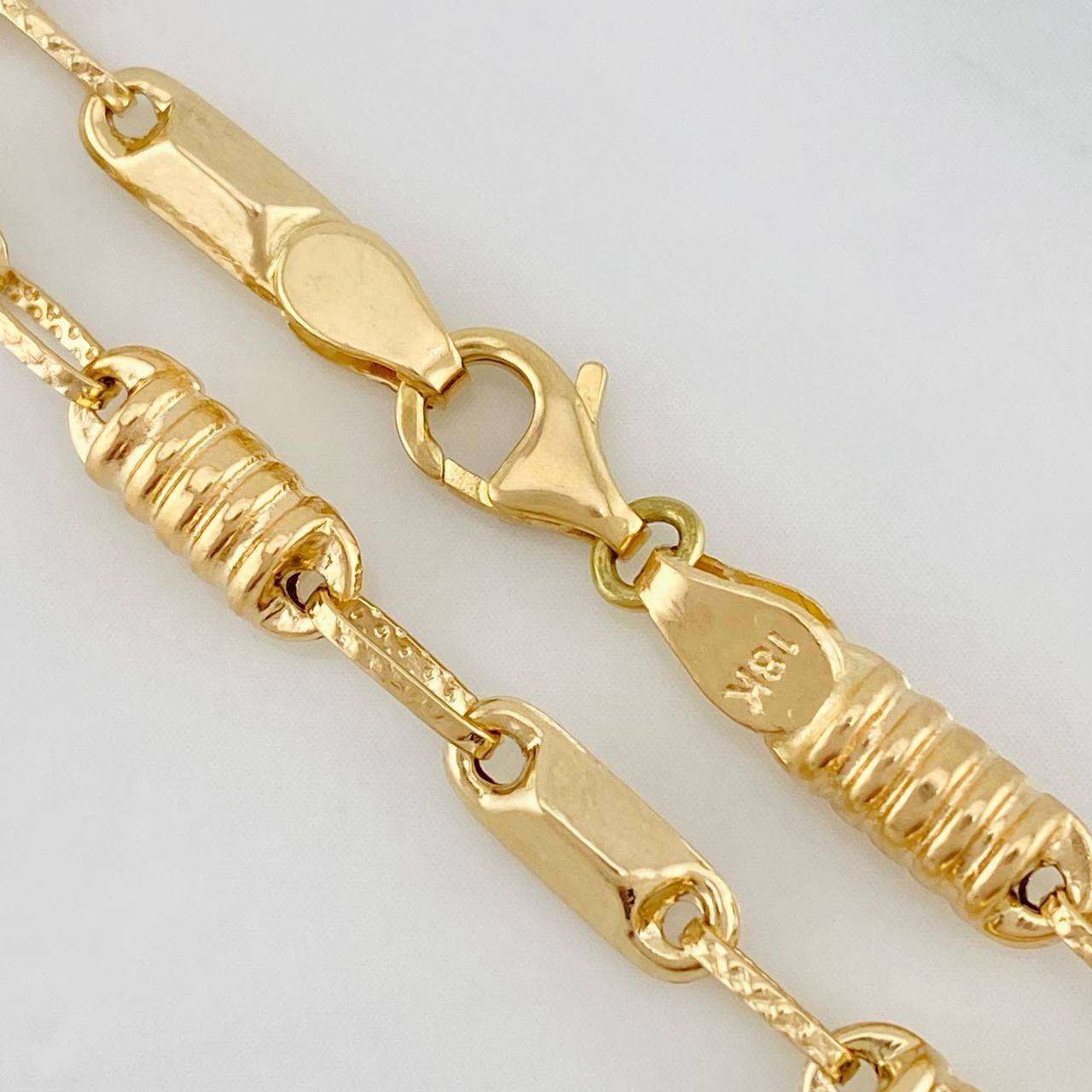 Cadena Barril Eslabon 11.85g / 24 1/2 in / 3.57mm Oro Amarillo 18K
