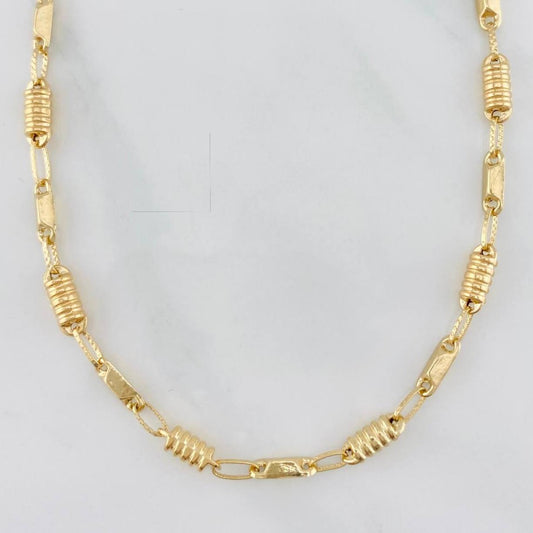 Cadena Barril Eslabon 11.85g / 24 in / 3.57mm Oro Amarillo 18K