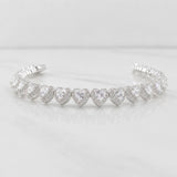 Tennis Bracelet Heart 15.95g / 6 1/2 in / 7mm Silver 925
