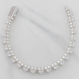Pulso Tennis Corazon 17.25g / 7 in / 7.07mm Plata 925