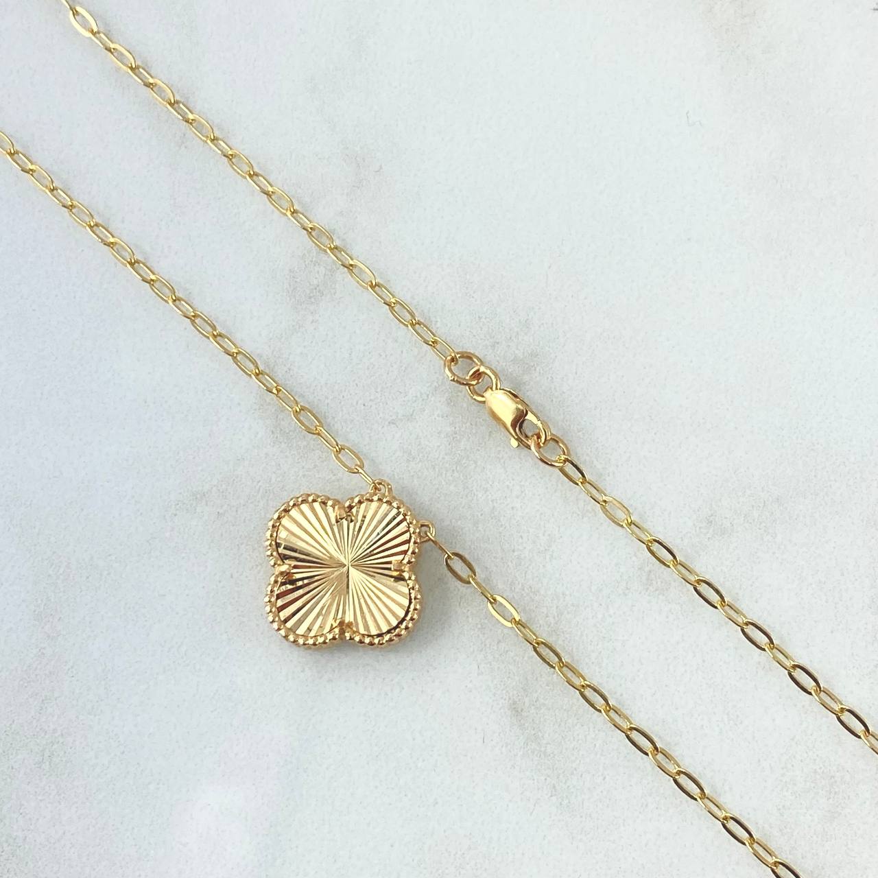 Classic Link Chain Treból VCyA 4.35gr / 45cm / 1.8mm Diamond Cut Dotted 18K Yellow Gold ©