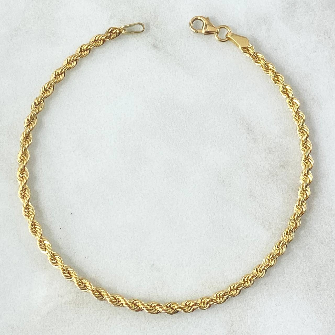 Rope Bracelet 2.4gr / 21cm / 2.7mm Yellow Gold +3 18K *