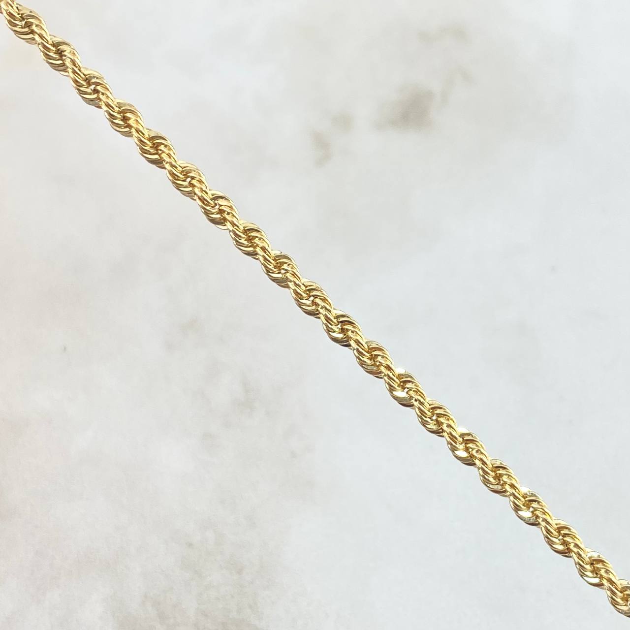 Rope Bracelet 2.4gr / 21cm / 2.7mm Yellow Gold +3 18K *