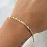 Rope Bracelet 2.4gr / 21cm / 2.7mm Yellow Gold +3 18K *
