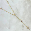 Rosario Movil Cruz Polished 3.45gr / 40cm / 3mm-4mm Beads Diamond Cut Tres Oros 18K