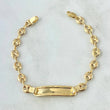 Bracelet Baby Rectangular Plate 2.65gr / 14.5cm / 4.8mm Smooth Edge 18K Yellow Gold