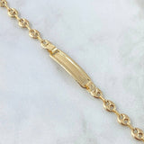 Bracelet Baby Rectangular Plate 2.65gr / 14.5cm / 4.8mm Smooth Edge 18K Yellow Gold