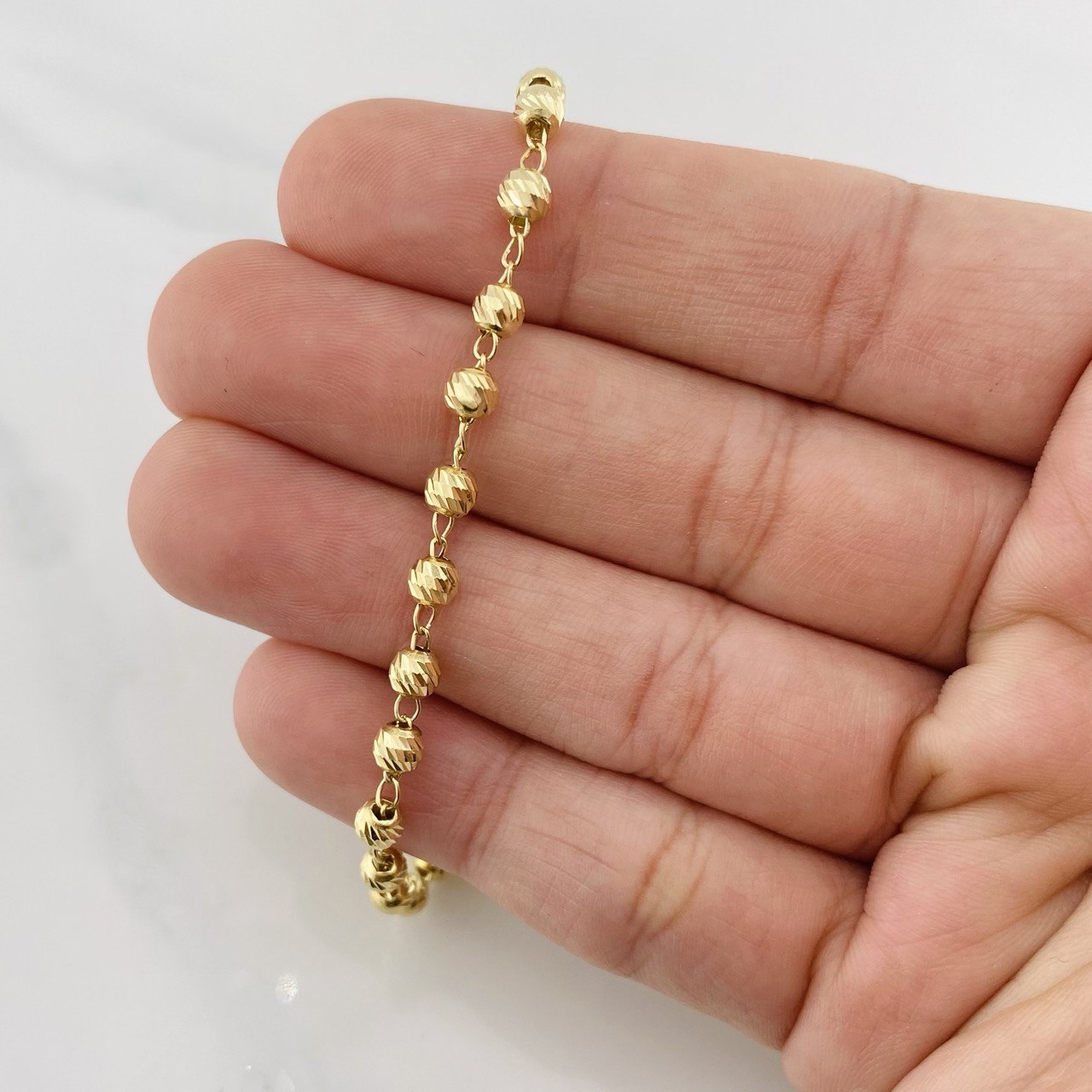 Pulso Militar 3.15g / 7 1/2 in / 4mm Oro Amarillo 18K