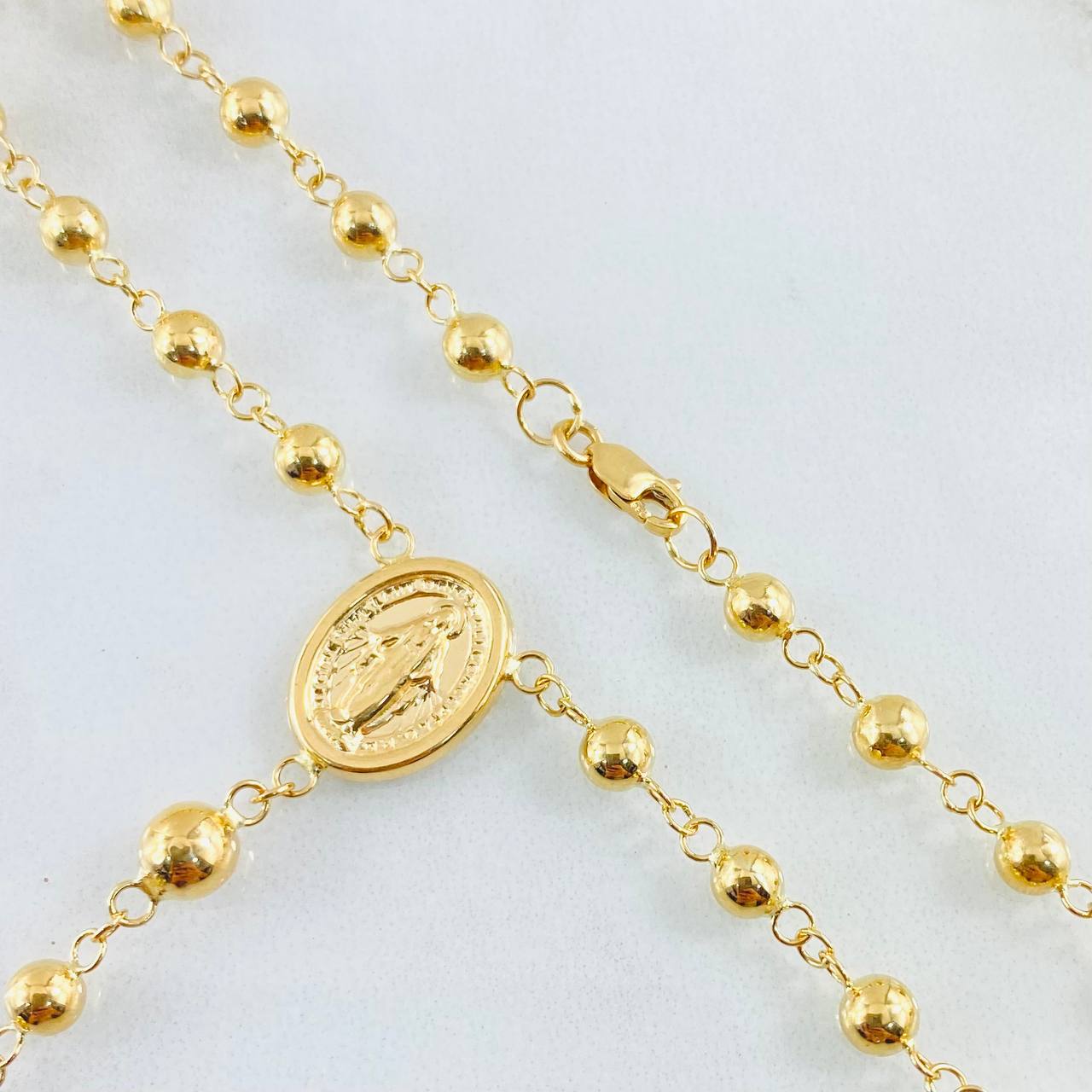 Rosario Virgen Milagrosa 8.95gr / 21 3/4 in / Oro Amarillo 18K