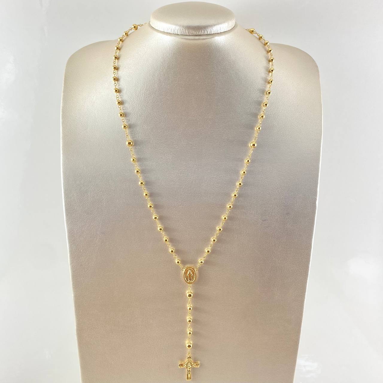 Rosario Virgen Milagrosa 8.95gr / 21 3/4 in / Oro Amarillo 18K