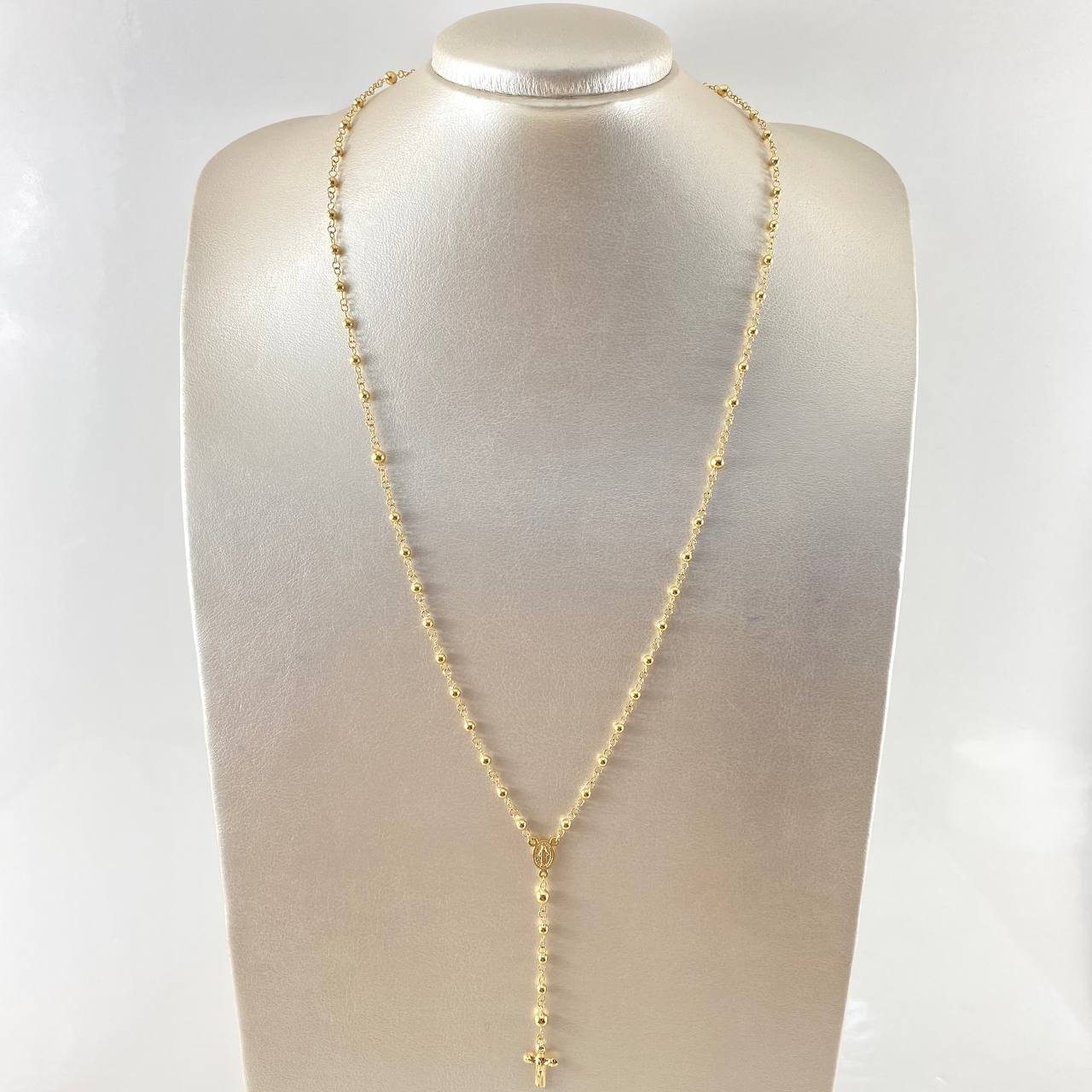 Rosario Virgen Milagrosa 6.85gr / 23 1/2 in / Oro Amarillo 18K