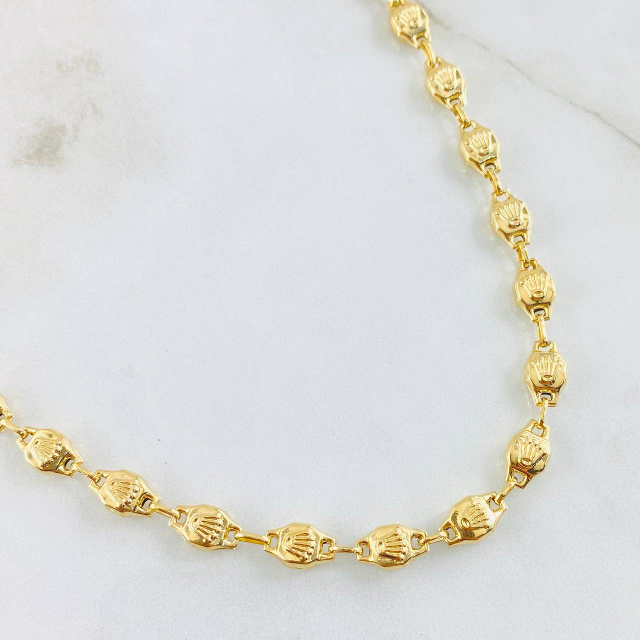 Cadena Rustica Corona 13.05gr / 25 1/2 in / 4.3mm Oro Amarillo 18K *