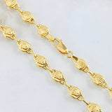 Cadena Rustica Corona 13.05gr / 25 1/2 in / 4.3mm Oro Amarillo 18K *