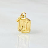 Dije Letra J 0.35gr / 1/2 in / Oro Amarillo 18K *