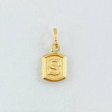 Dije Letra S 0.3gr / 1/2 in / Oro Amarillo 18K *