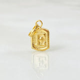 Dije Letra E 0.35gr / 1/2 in / Oro Amarillo 18K