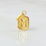 Dije Letra M 0.3gr / 1/2 in / Oro Amarillo 18K *